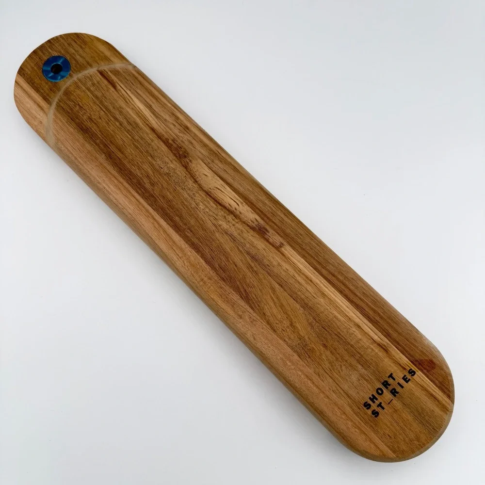 Short Stories Acacia Wood Baguette Board Bread Serving Tray 17